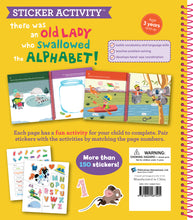 Load image into Gallery viewer, The Old Lady Who Swallowed the Alphabet Sticker Activity Book